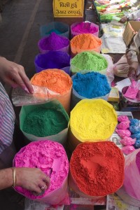 bright Indian colors , Holi festival, Jaipur, Rajasthan , India
