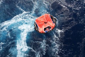 life raft, saved life, determined to live